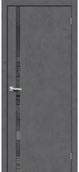 На фото: Межкомнатная дверь БРАВО-1.55 MIROX GREY